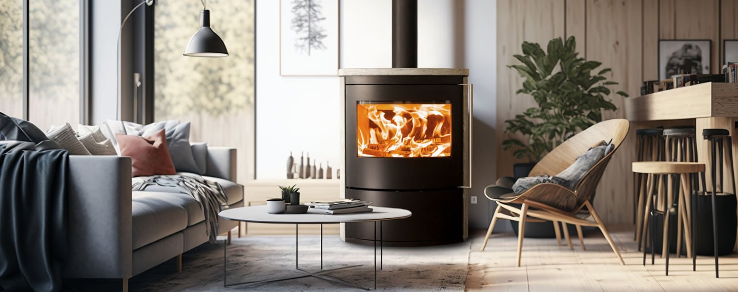 Poele fonte flamme