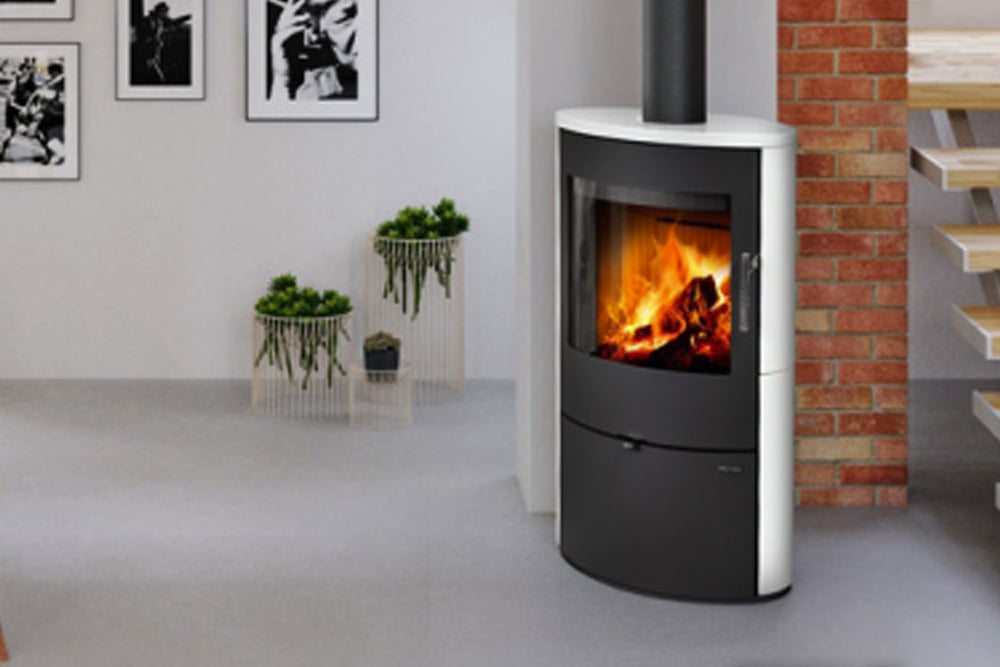 Ovalis poele bois installation