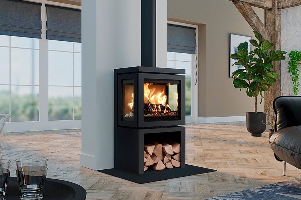 Vidar triple small foyer bois